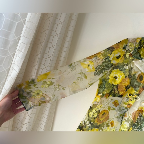 Vintage sheer floral maxi layering jacket - Picture 11 of 16
